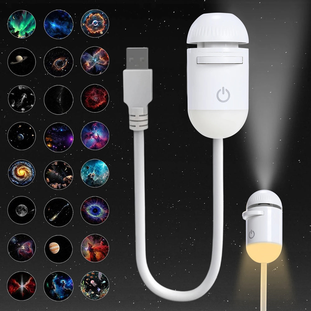 USB Ceiling Galaxy Star Projection Atmosphere Light Starry Sky Lamp Night Light Romantic Bedroom Decoration Galaxy Projector