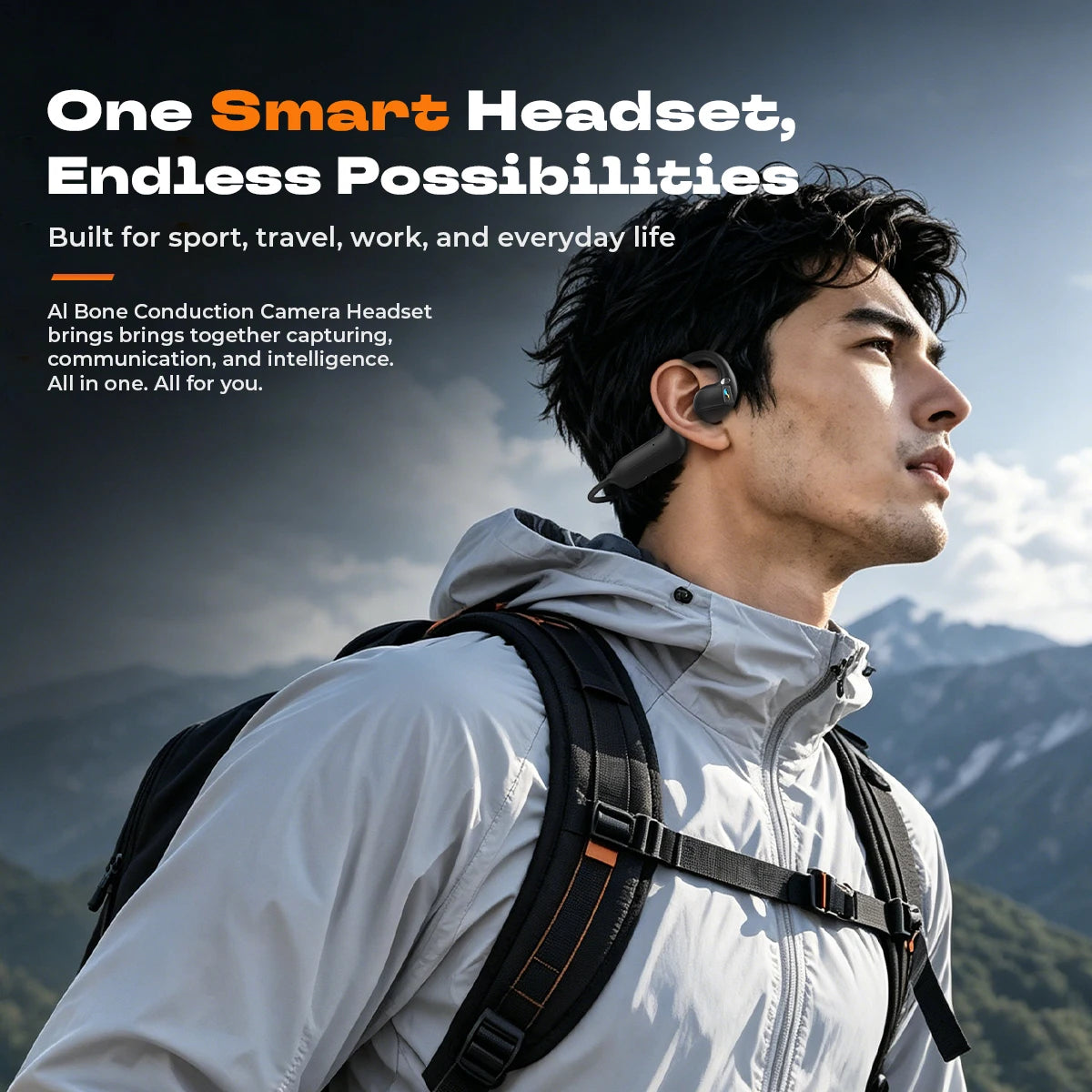 Bone Conduction Headphones WIth Camera